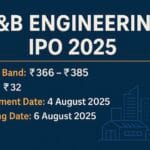M&B Engineering IPO 2025 infographic showing listing date, price band and apply process in Hindi