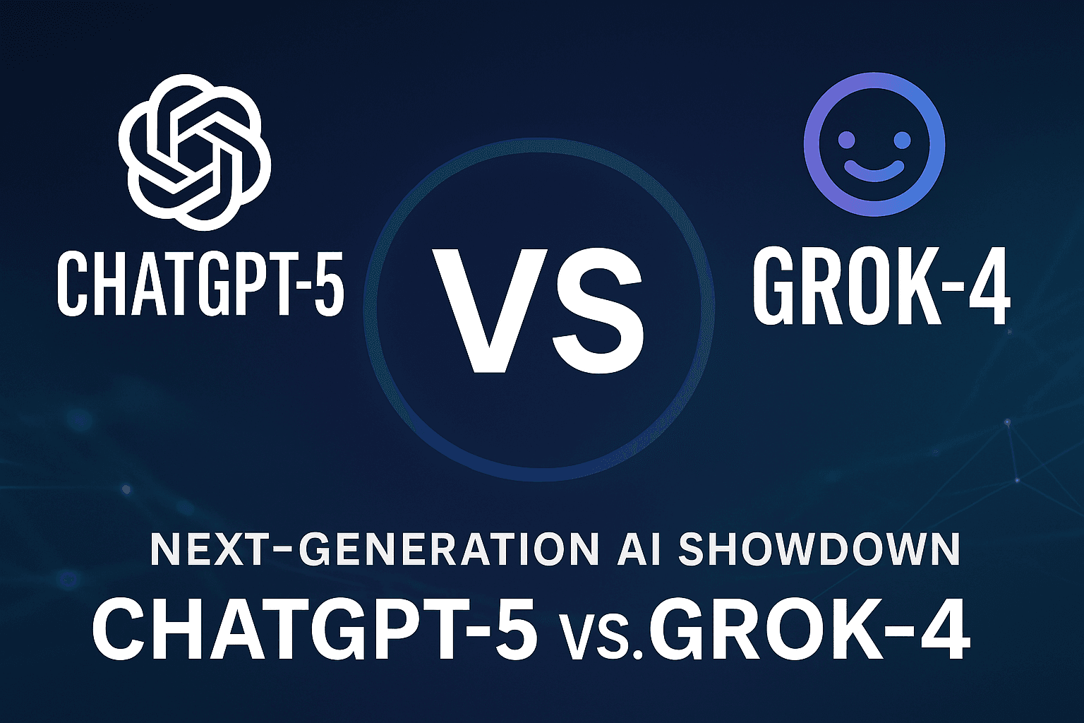 ChatGPT-5 vs Grok-4 2025 feature comparison infographic
